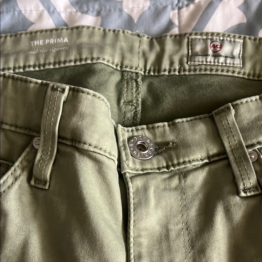 AG Adriano Goldschmied Skinny Pants in Light Green